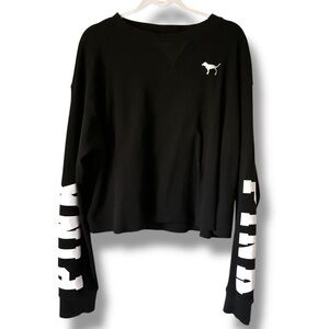 Victoria’s Secret PINK Cropped Logo Long Sleeve Top Shirt XL